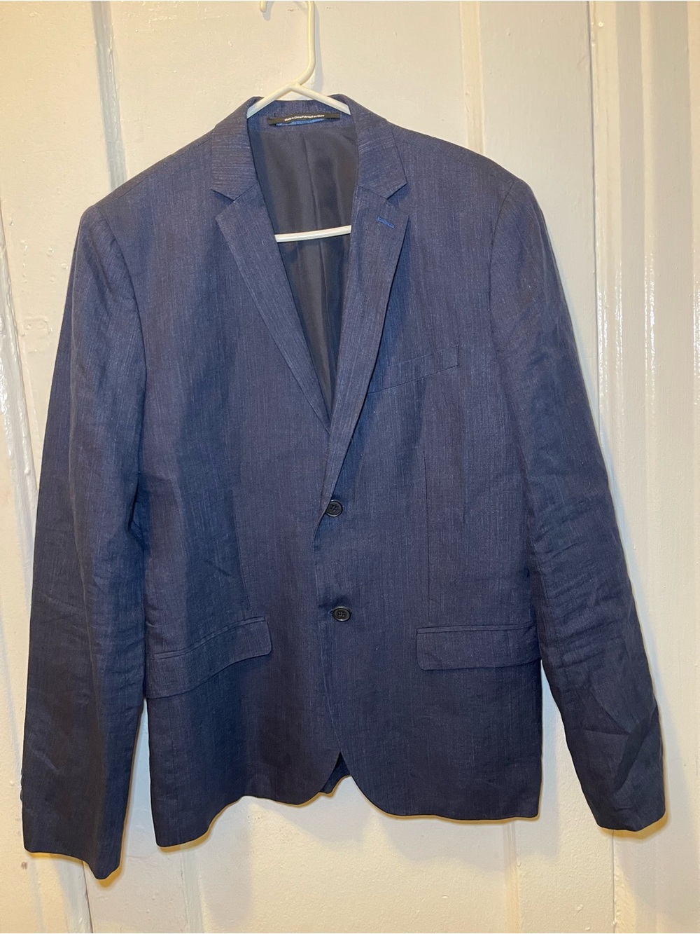 H&M Men's Navy Blue Two-Button Blazer